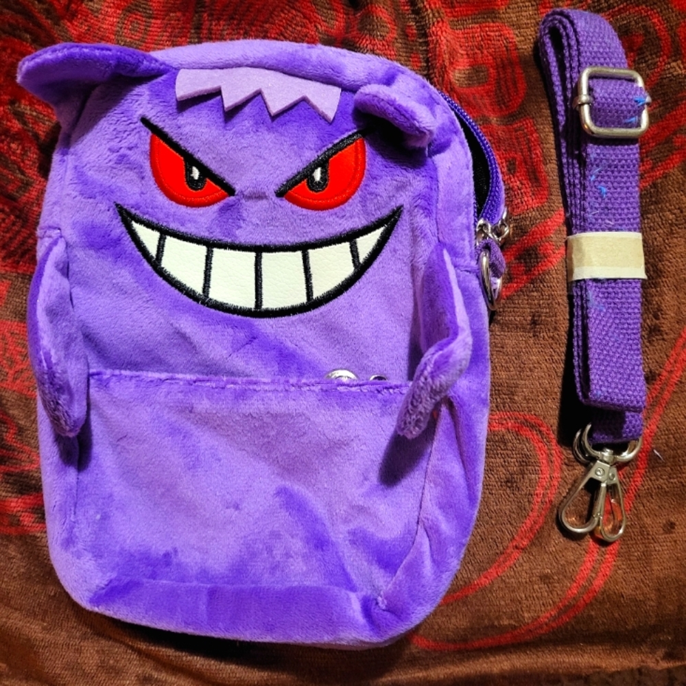 💯💯 POKEMON GENGAR CROSSBODY PURSE / BAG / PHONE CARRYING BAG
